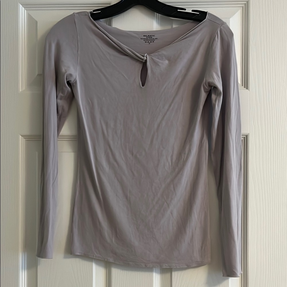 Majestic Filatures Lavender Long Sleeved Tee Size 1/Small